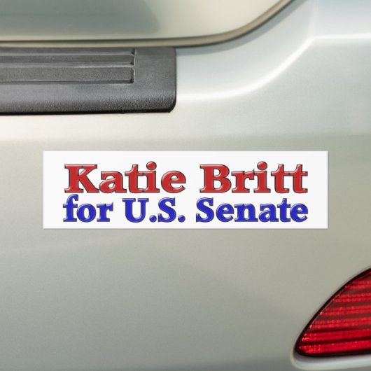 Katie Britt voor Senaat met rode blauwe tekst Bumpersticker (Op auto)
