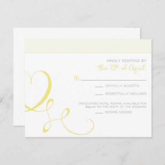 Katie C-respons RSVP Kaartje (Voorkant / Achterkant)