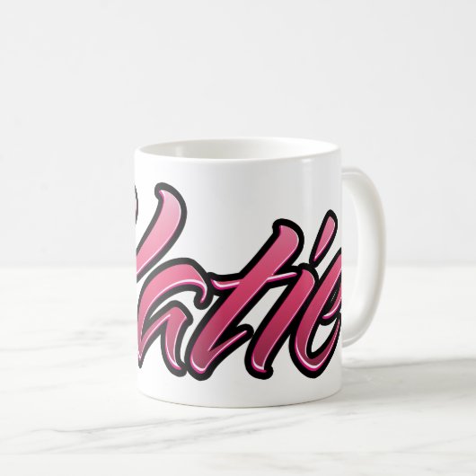 Katie faded pink Tasse Teetasse Kaffeetasse Koffiemok (Voorkant rechts)