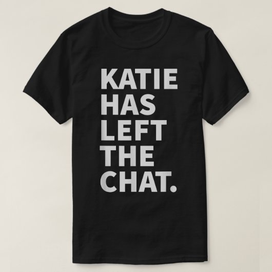 Katie heeft de gepersonaliseerde naam van Katie Gi T-shirt (Design voorkant)