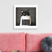 Katie is...BESCHULDIGDE Mok neergeschoten op doek Canvas Afdruk (Insitu (Woonkamer))