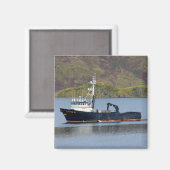 Katie K, Krabboot in Nederlandse haven, Alaska Magneet (Voorkant / Achterkant)