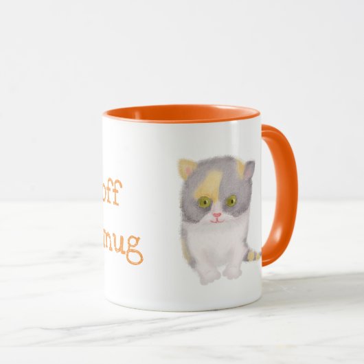 Katie kitten schattige gepersonaliseerde mug mok (Voorkant rechts)