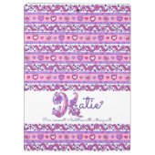 Katie naam betekent harten letter K klembord (Achterkant)