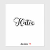 Katie Naam - Handgeschreven kalligrafie Sticker (Vel)