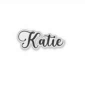 Katie Naam - Handgeschreven kalligrafie Sticker (Voorkant)