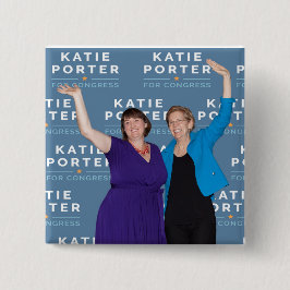 Katie Porter voor congres Vierkante Button 5,1 Cm