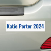 Katie Porter voor President 2024 Bumpersticker (Op auto)