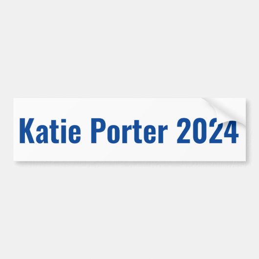 Katie Porter voor President 2024 Bumpersticker (Voorkant)