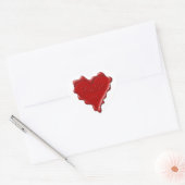 Katie. Rode hartwax zegel met naam Katie (Envelop)