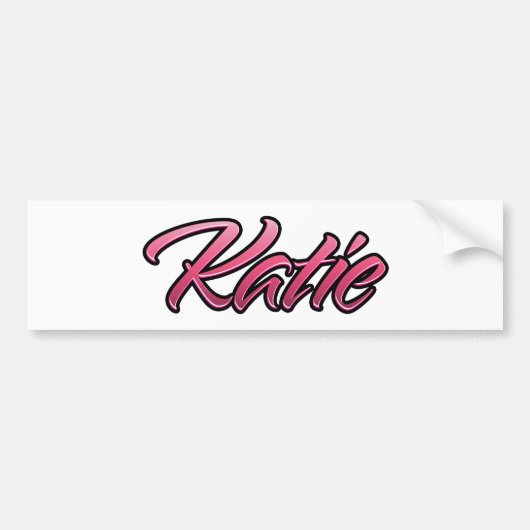 Katie rode roze Aufkleber Sticker (Voorkant)