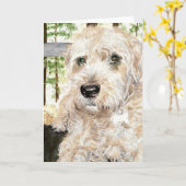 Katie Wheaton Terrier Kaart (Gele Bloem)