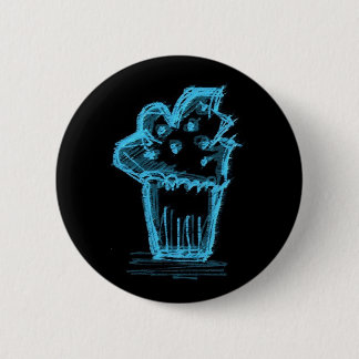 Katiezakje cupcake blauw ronde button 5,7 cm