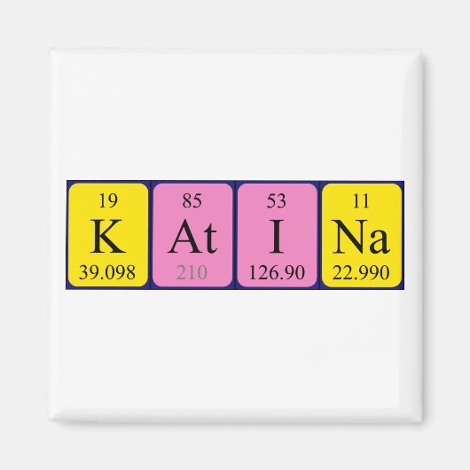 Katina periodieke lijstnaam magnet (Voorkant)