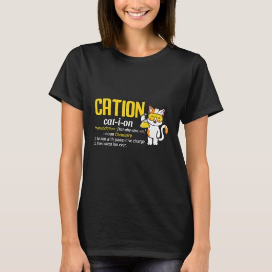 Kation Cat I Ion Uitspraak Science Boys Meisje T-shirt (Voorkant)