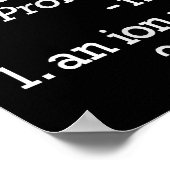 Kation Fun Chemie Humor Wetenschap Docent Cat Pun Poster (Hoek)