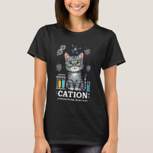 Kation Kat Chemicus Grappige Wetenschap Meme Katte T-shirt