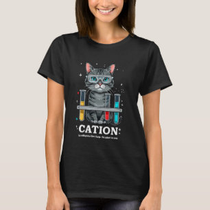 Kation Kat Chemist Grappige Wetenschap Meme Katten T-shirt
