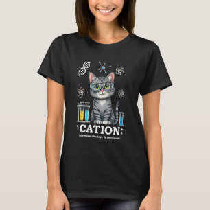 Kation Kat Chemist Grappige Wetenschap Meme Katten T-shirt
