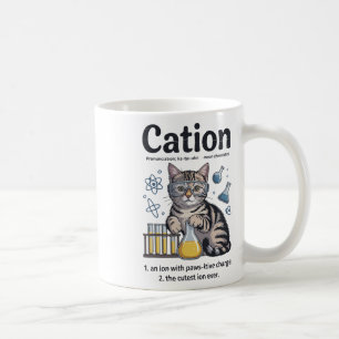 Kation Shirt Kat Wetenschap Scheikunde Leraar Grap Koffiemok