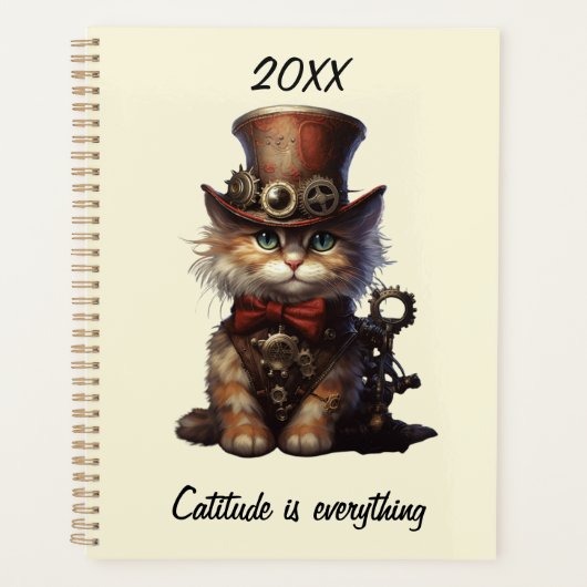 Katitude is alles stoompunk kat planner (Voorkant)