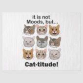 Katitude Kat Humeur Kat Liefhebbers Tissuepapier (Voorkant)