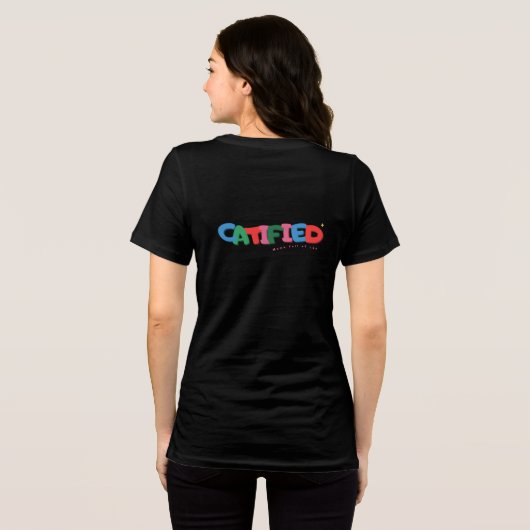 Katitude Zero Excuses Grappige Kat Houding Tri-Blend Shirt (Achterkant volledig)