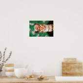 katje Frida met bloemen Poster (Keuken)