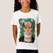 katje Frida met bloemen T-shirt (Voorkant)