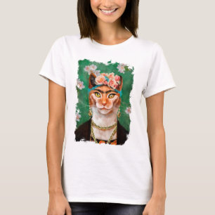 katje Frida met bloemen T-shirt