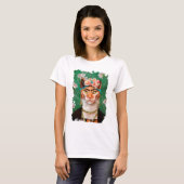 katje Frida met bloemen T-shirt (Voorkant volledig)