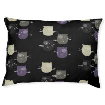 Katje Gezicht Patroon Elke Kleur Huisdier Bed