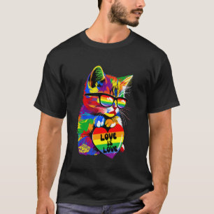 Katje Hart Regenboog Liefde Is Liefde LGBT Homosek T-shirt