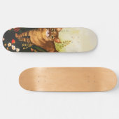  katje in de bloeiende tuinlijke Waterverf Persoonlijk Skateboard (Horizontaal)