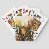  katje in de bloeiende tuinlijke Waterverf Pokerkaarten (Achterkant)