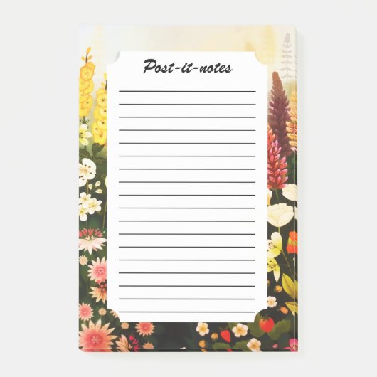 katje in de bloeiende tuinlijke Waterverf Post-it® Notes (Voorkant)