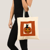  katje in de pompoenCanvas tas (Voorkant (product))