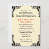 katje in een pompoenuitnodiging kaart (Achterkant)