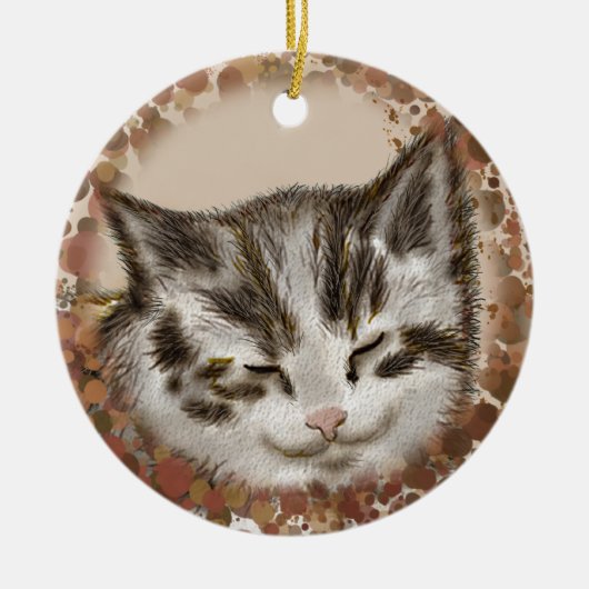 Katje Kat Slapend ornament (Voorkant)