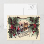 Katje Kerstkat Briefkaart (Voorkant / Achterkant)
