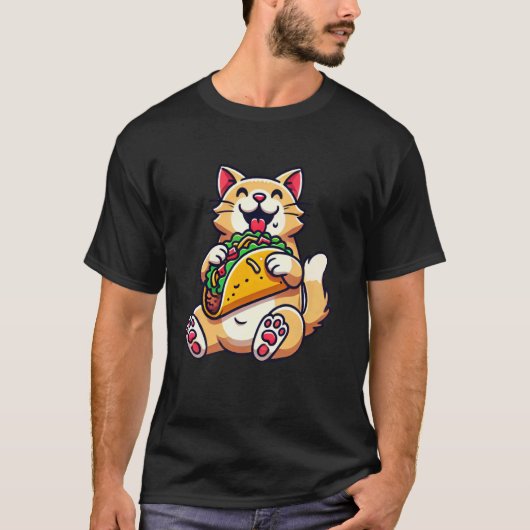 Katje Kitten Eet Taco T-shirt (Voorkant)