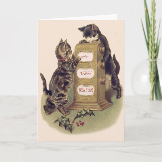 Katje Kitten Kalender Kerstmis Feestdagen Kaart (Voorkant)