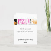 Katje Notecard die van de tijger - het spelen Kaart (Achterkant)