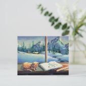 KATJE op de VENSTERBANK door SHARON SHARPE Briefkaart (Staand voorkant)