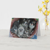 Katjes in een Mand Kaart (Gele Bloem)