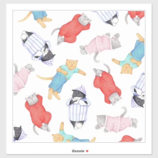 KATJES PYJAMA 14x14 Vinyl Sticker (Vel)