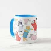 KATJES PYJAMA Blauw  Combo mok (Voorkant links)