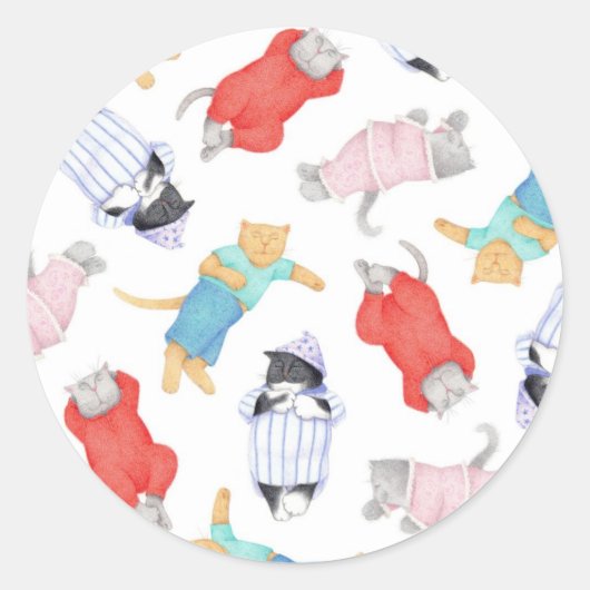 KATJES PYJAMA'S Grote Ronde Stickers (Voorkant)