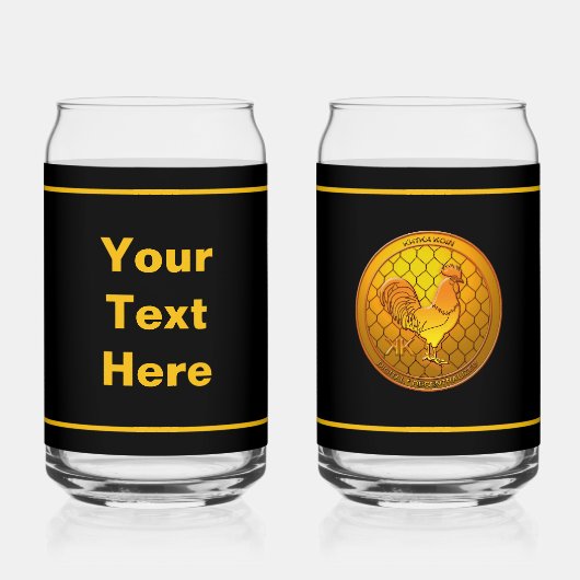 KatkaKoin Poultry Cryptocurrency ICO Blikvorm Glas (Achterkant)