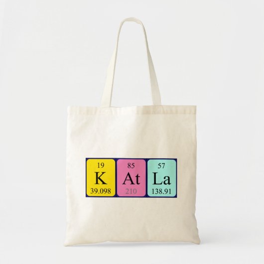 Katla periodieke lijstnaam canvas tas (Voorkant)